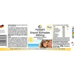Warnke Enzyme|Enzyme-Enzym Komplex 200 mg Kapseln, 100 St