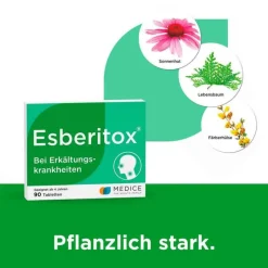 Esberitox Grippemittel|Abwehrsteigerung-® Tabletten bei Erkältungskrankheiten, 90 St