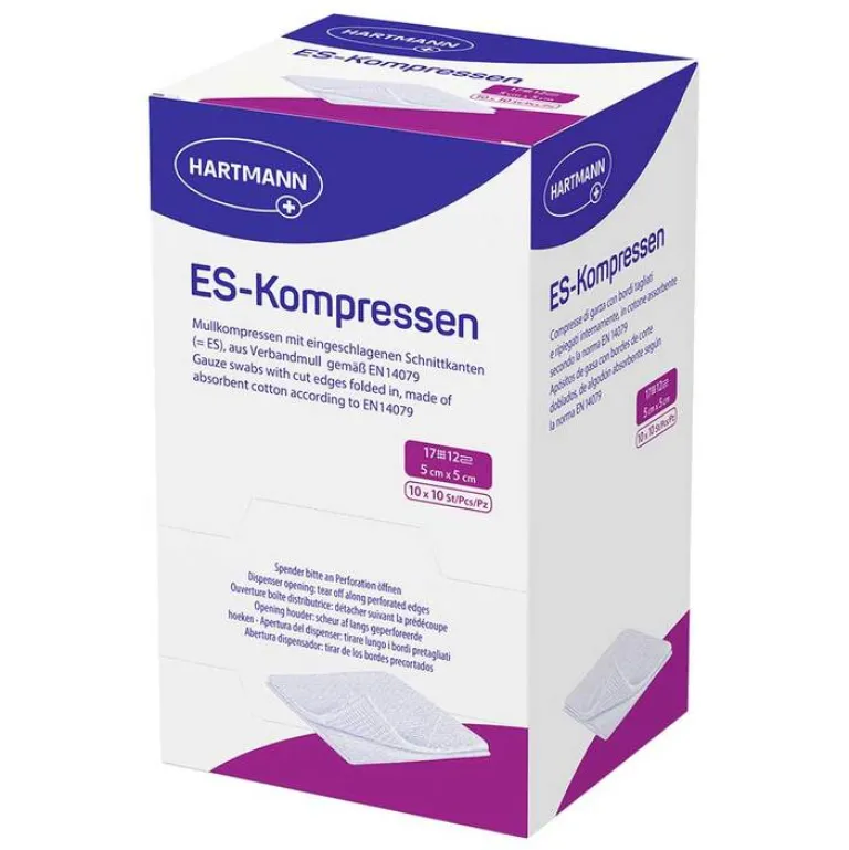 ES-Kompressen Sterile Kompressen-steril 5x5 cm Großpackung, 10X10 St