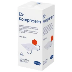 ES-Kompressen unsteril 7,5x7,5 cm 12fach, 100 St- Sterile Kompressen