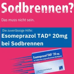 TaD Esomeprazol ® 20 mg bei Sodbrennen, 14 St- Sodbrennen Medikamente|Magentabletten