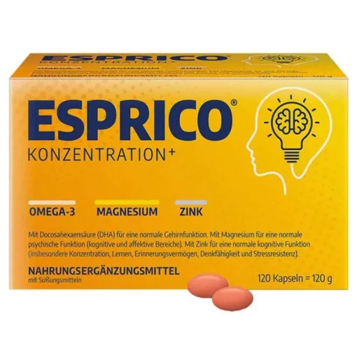 Esprico Omega 3 Kapseln|Konzentration Und Lernen-Kaukapseln, 120 St