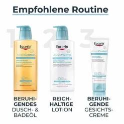 Eucerin AtopiControl Lotion, 400 ml- Trockene & Sensible Haut|Neurodermitis Basispflege