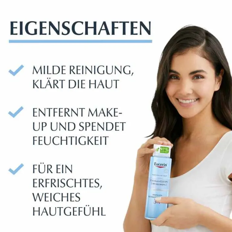 Eucerin Dermatoclean Hyal.Miz.Reinigungsfluid 3in1, 400 ml- Reinigung
