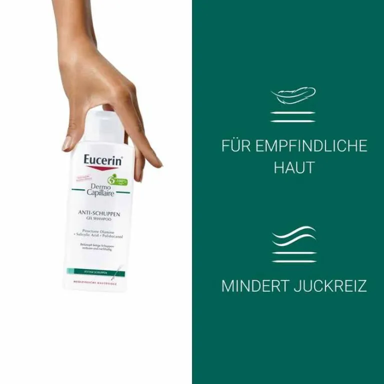 Eucerin DermoCapillaire Anti-Schuppen Gel Shampoo, 250 ml- Haarausfall & Schuppen