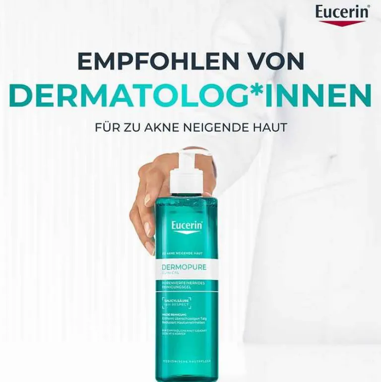 Eucerin Dermopure Clinical Reinig.Gel porenverfein, 200 ml- Unreine Haut|Hauttypen
