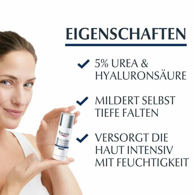 Eucerin Hyaluron-Filler Urea Nacht Creme, 50 ml- Nachtpflege|Anti-Aging