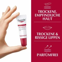 Eucerin Trockene & Sensible Haut|Lippenpflege-Lip Repair Creme, 10 g