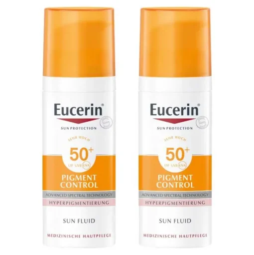 Eucerin Sun Fluid Pigment Control LSF 50 +, 2x50 ml- Lsf 50+|Gesicht