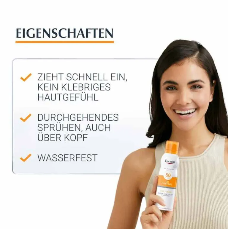 Eucerin Lsf 50+-Sun Oil Control Body transparent Aerosol LSF 50, 200 ml
