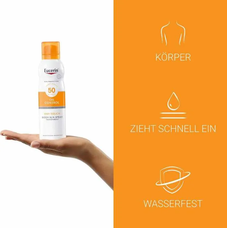 Eucerin Lsf 50+-Sun Oil Control Body transparent Aerosol LSF 50, 200 ml