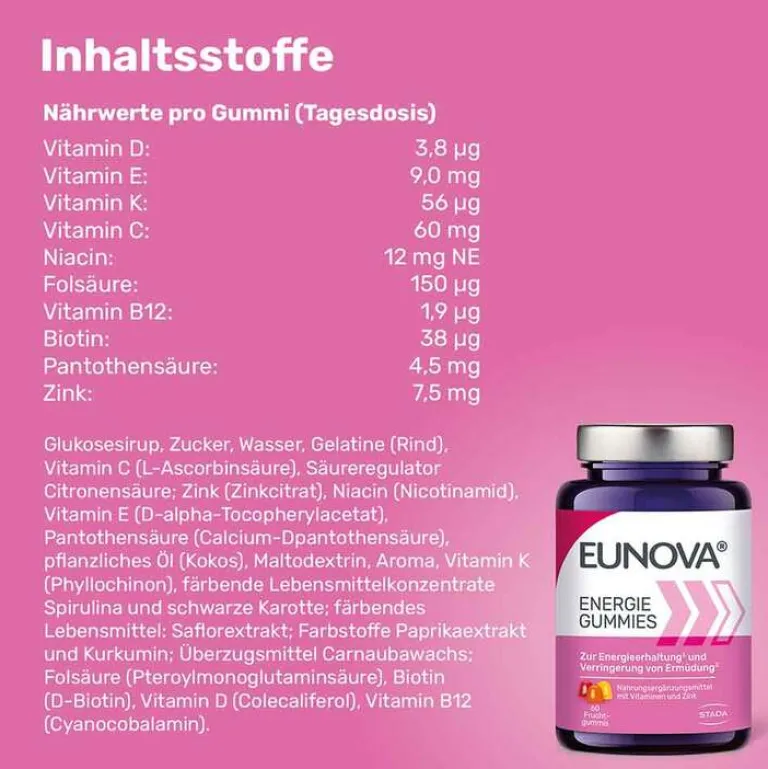 Energie Gummies, 60 St^Eunova Hot