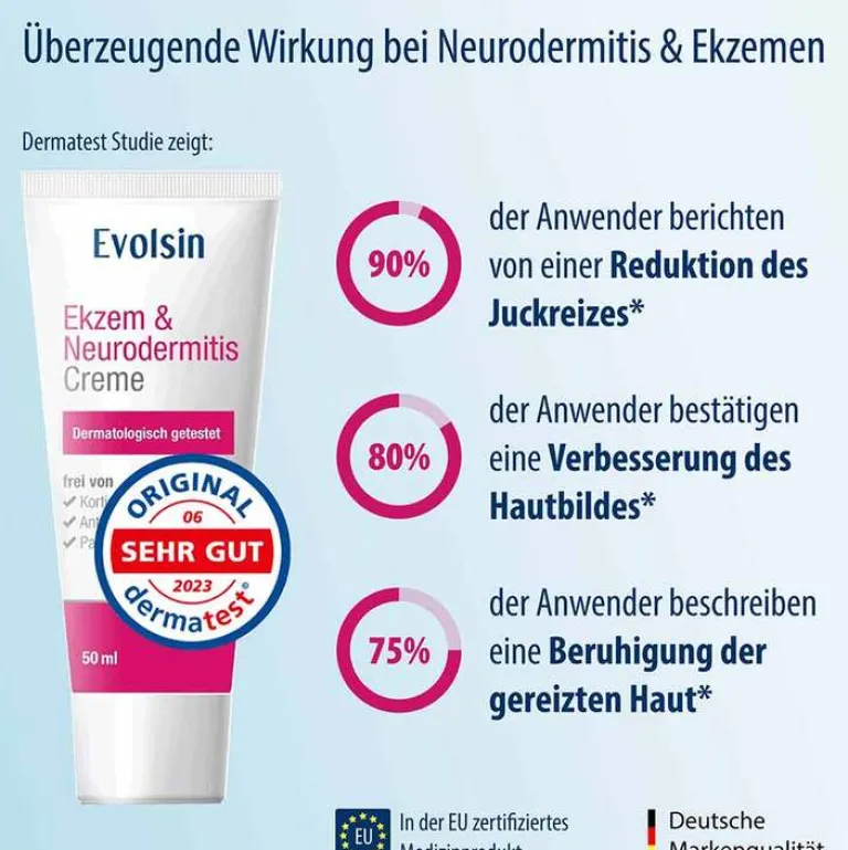Evolsin Neurodermitis Basispflege|Cremes & Balsame-Ekzem & Neurodermitis Creme, 50 ml