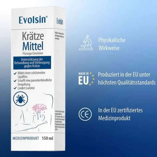 Evolsin Mittel Gegen Krätze-® Krätze Mittel Emulsion, 150 ml