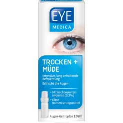 Eye Medica trocken + müde 0,3% Hyaluron Aug.-Geltro., 1 St- Augentropfen Trockene Augen