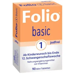 1 basic jodfrei Filmtabletten, 90 St^Folio Hot