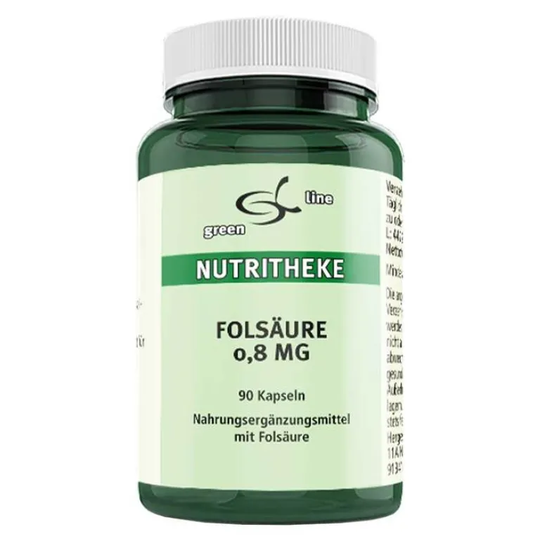 Green line Nutritheke Folsäure 0,8 mg Kapseln, 90 St- Vitamin B9 (Folsäure)