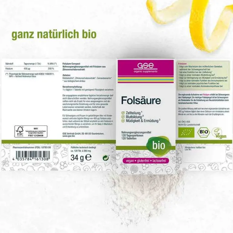 Folsäure Compact Bio Tabletten, 120 St^ Clearance