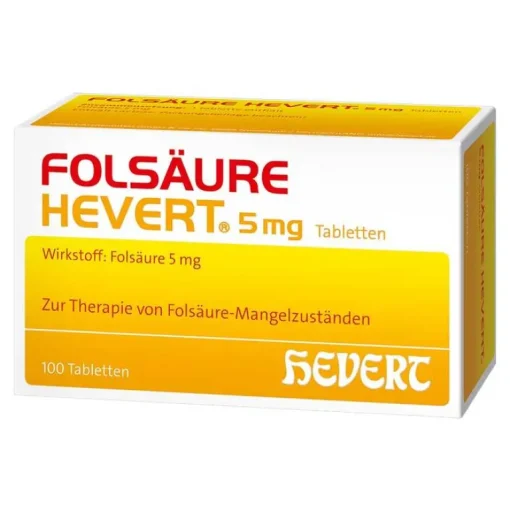 Hevert Vitamin B9 (Folsäure)-Folsäure 5 mg Tabletten, 100 St