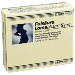 Lomapharm Folsäure 5 mg Tabletten, 100 St- Vitamin B9 (Folsäure)