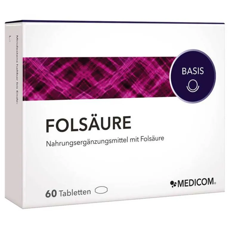 Folsäure Tabletten, 60 St- Vitamin B9 (Folsäure)