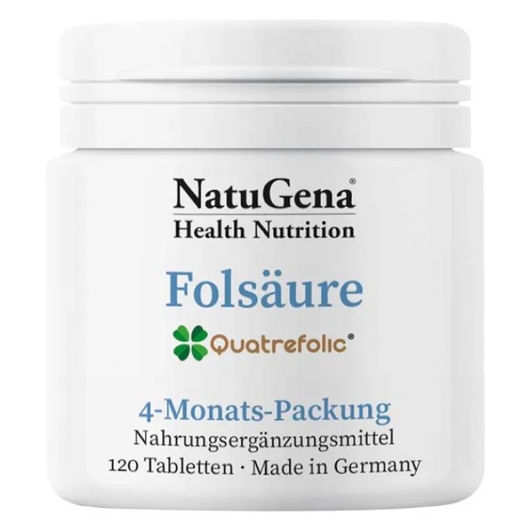 Natugena Folsäure Tabletten, 120 St- Vitamin B9 (Folsäure)