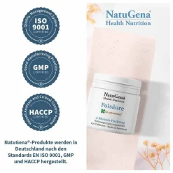 Natugena Folsäure Tabletten, 120 St- Vitamin B9 (Folsäure)