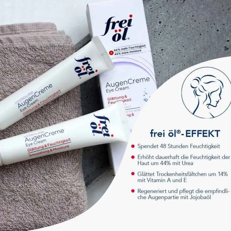 Frei Öl Hydrolipid Augencreme, 15 ml- Trockene Haut|Augenpflege