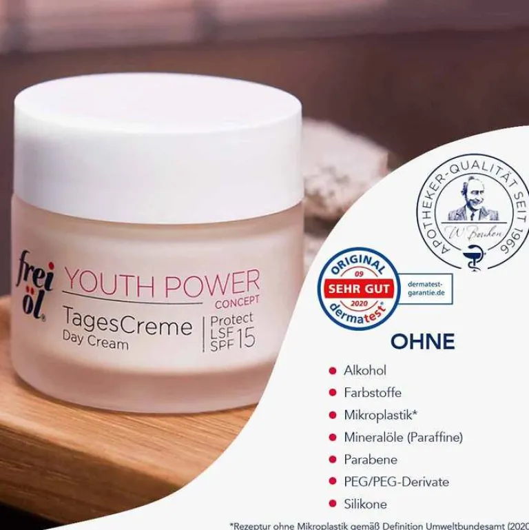 Frei Öl Tagespflege-Youth Power Tagescreme Protect LSF 15, 50 ml