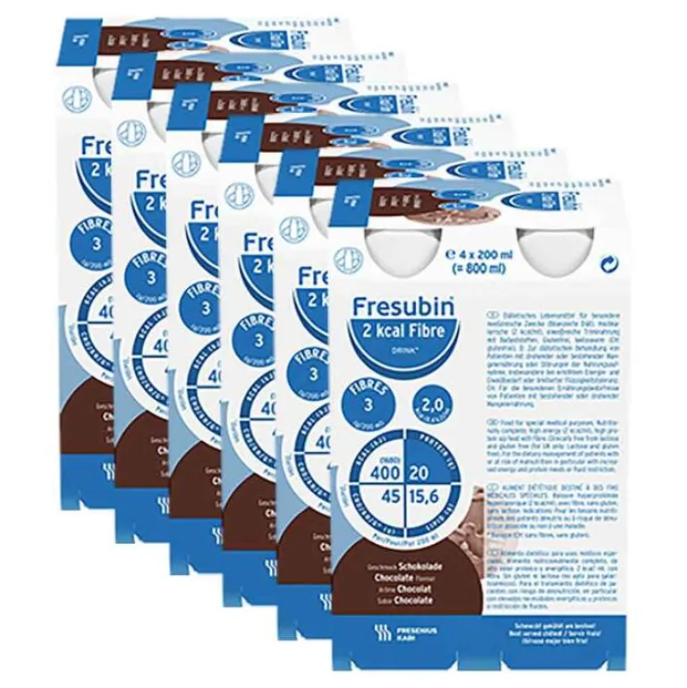 Fresubin Trinknahrung-2 kcal fibre Drink Schokolade Trinkflasche, 24X200 ml