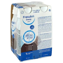 Fresubin Energy Drink Schokolade Trinkflasche Cpc, 4X200 ml- Trinknahrung