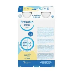Fresubin Energy Drink Vanille Trinkflasche, 4X200 ml- Trinknahrung