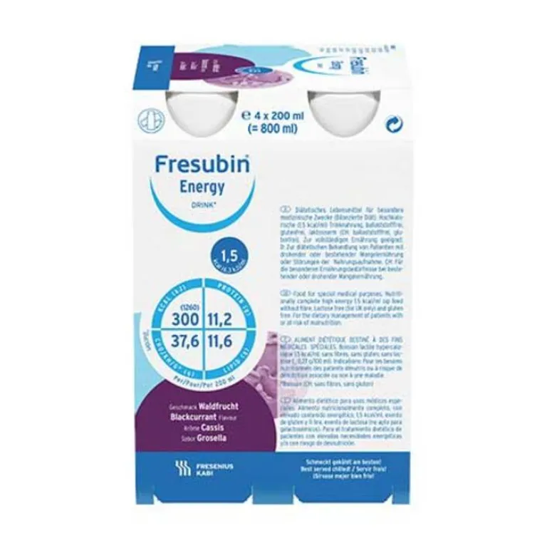 Fresubin Trinknahrung-Energy Drink Waldfrucht Trinkflasche, 4X200 ml