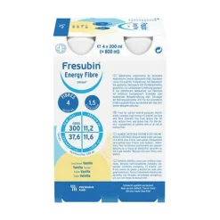 Fresubin Trinknahrung-Energy Fibre Drink Vanille Trinkflasche, 6X4X200 ml