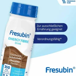Fresubin Energy Fibre Drink Mischkarton Trinkflasche, 6X4X200 ml- Trinknahrung
