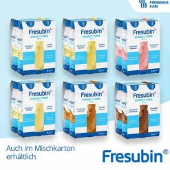 Fresubin Energy Fibre Drink Mischkarton Trinkflasche, 6X4X200 ml- Trinknahrung