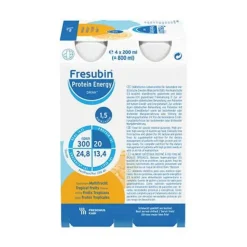 Fresubin Protein Energy Drink Multifrucht Tr.Fl., 4X200 ml- Trinknahrung