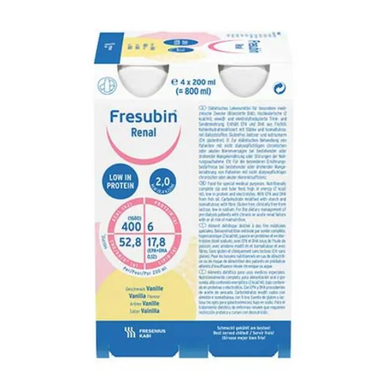 Fresubin renal Vanille Easy Drink, 4X200 ml- Trinknahrung