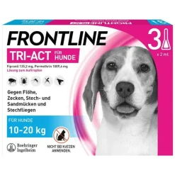 TRI-ACT® gegen Zecke, Floh und fliegende Insekten bei Hunden (10-20kg), 3 St^Frontline Outlet