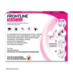 Frontline TRI-ACT® gegen Zecke, Floh und fliegende Insekten bei Hunden (2-5kg), 6 St- Flöhe, Zecken & Co.