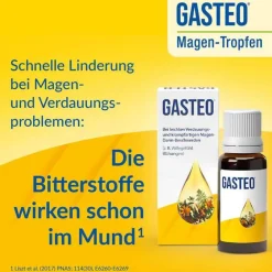 Gasteo Verdauung|Medikamente Gegen Blähungen-Tropfen bei Magen-Darm-Beschwerden, 100 ml