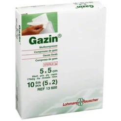 Gazin Sterile Kompressen-Kompressen 5x5cm 8fach, 5X2 St