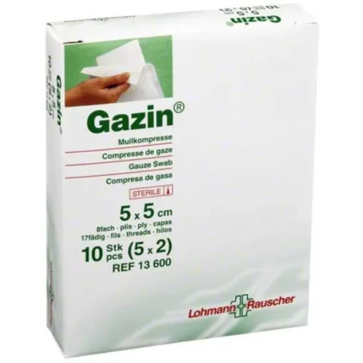 Gazin Sterile Kompressen-Kompressen 5x5cm 8fach, 5X2 St
