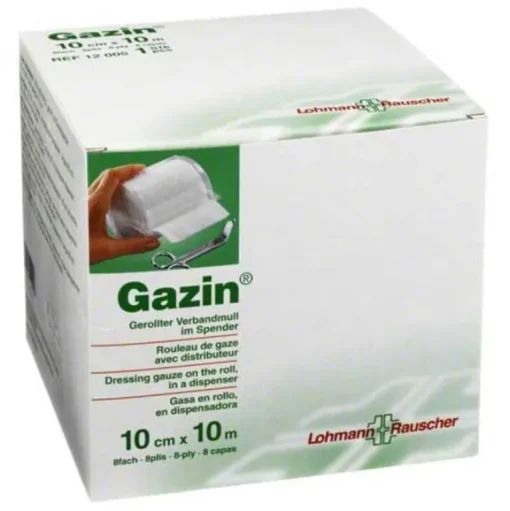 Gazin Verbandmull 10cmx10m 8fach, 1 St- Mull & Zellstoff