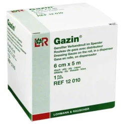 Sterile Kompressen-Gazin Verbandmull 6cmx5m 4fach gerollt, 1 St