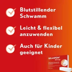 Gelaspon Blutstillung-® Strip Blutstillender Schwamm, 4 St
