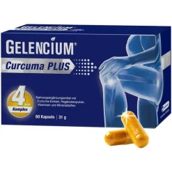 Gelencium Curcuma Plus hochdosiert mit Vitamin C Kapseln, 60 St- Kurkuma Kapseln