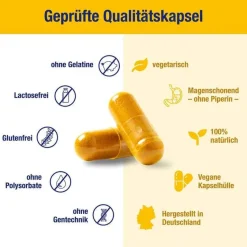 Gelencium Curcuma Plus hochdosiert mit Vitamin C Kapseln, 60 St- Kurkuma Kapseln