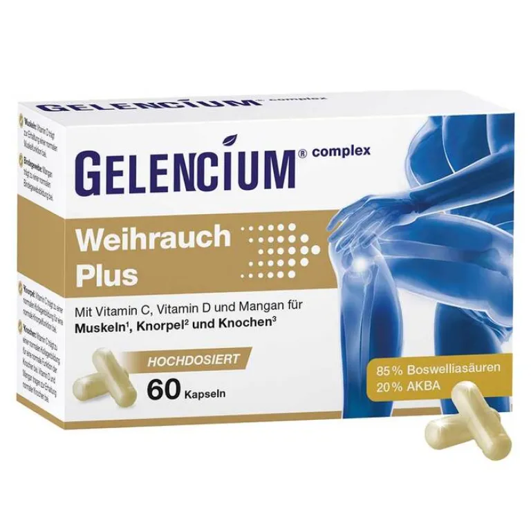 Weihrauch Plus hochdosiert mit Vitamin C Kapseln , 60 St^Gelencium Discount