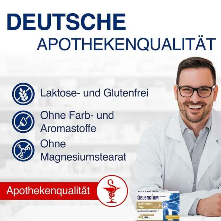 Weihrauch Plus hochdosiert mit Vitamin C Kapseln , 60 St^Gelencium Discount